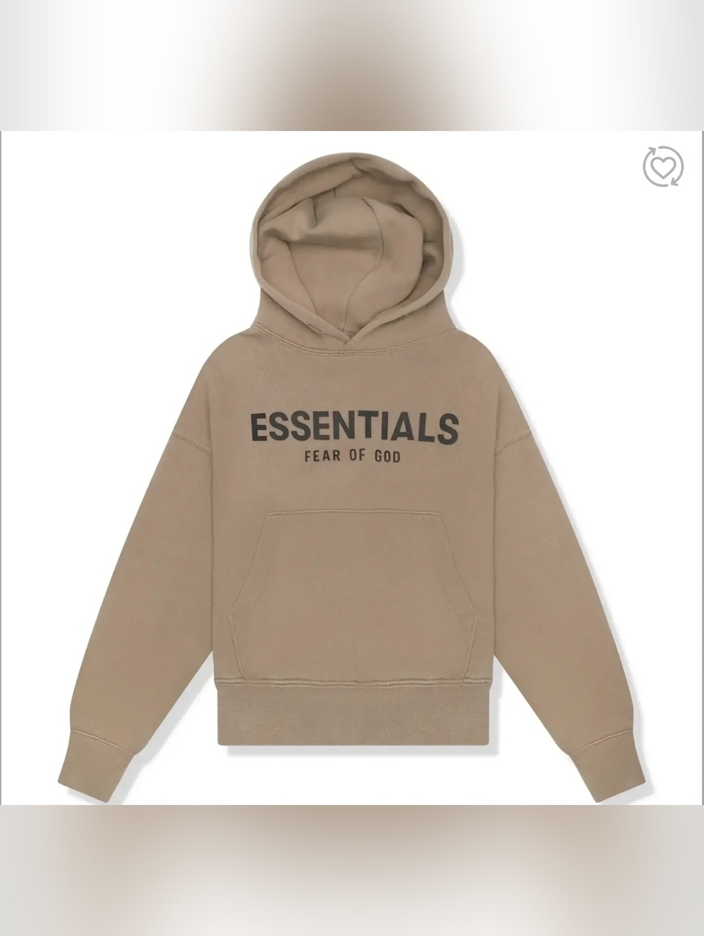 Size M - ESSENTIALS Fear of God  Pullover Hoodie - Taupe